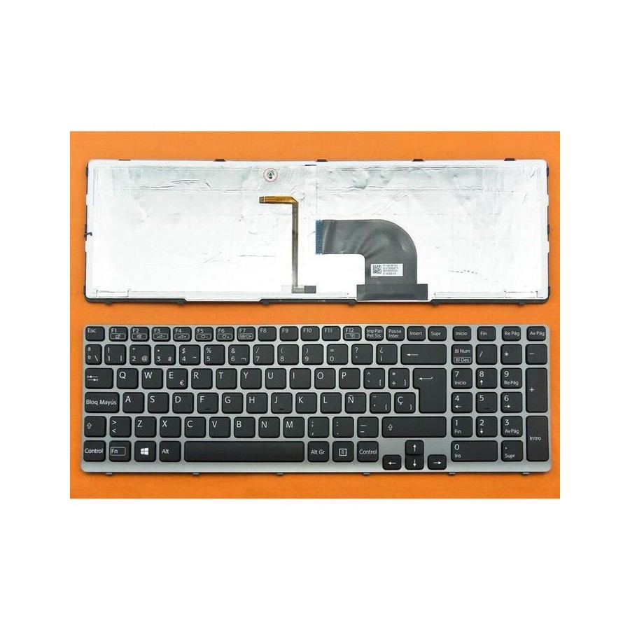 Teclado retroiluminado para portátil sony sve15 gris