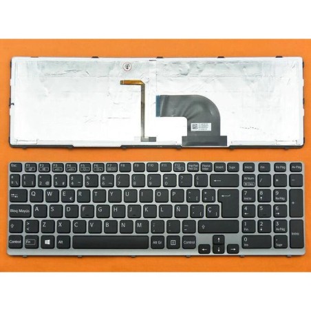 Teclado retroiluminado para portátil sony sve15 gris