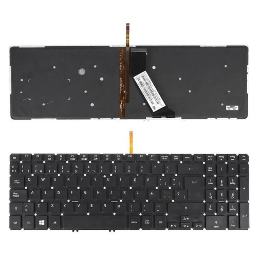 Teclado retroiluminado para portátil acer v5 573 negro