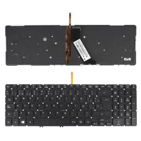 Teclado retroiluminado para portátil acer v5 573 negro