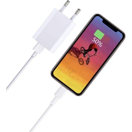 Techly 100747 cargador usb techly slim 230v - 5v / 1a blanco