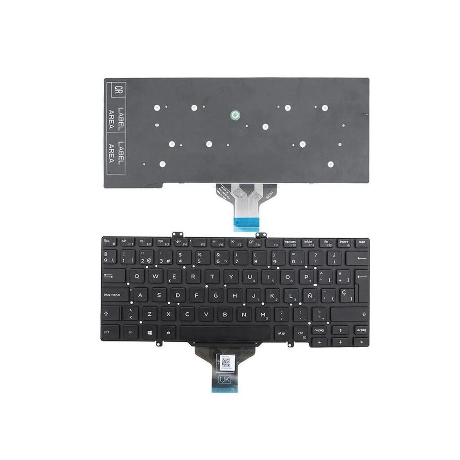Teclado para portátil dell latitude 7400 negro intro grande