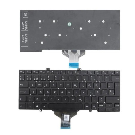 Teclado para portátil dell latitude 7400 negro intro grande
