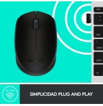 Logitech m171 ratón inalámbrico negro 910-004424