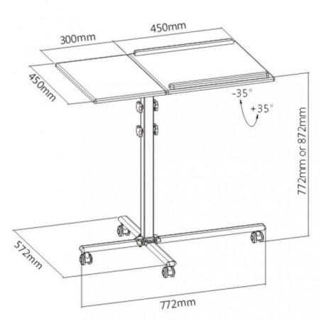 Techly ica-tb tpm-2 soporte para ordenador portátil negro