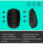 Logitech m171 ratón inalámbrico negro 910-004424