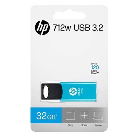 Usb hp 32gb 712w blue 3.2 flash drive