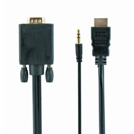 Gembird cable hdmi a vga con audio m/m 3m negro