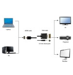 Gembird cable hdmi a vga con audio m/m 3m negro