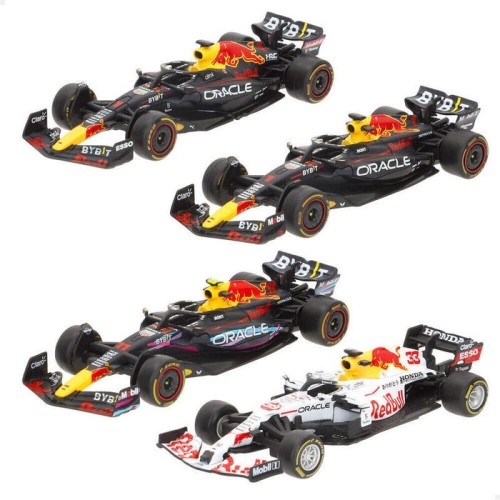Blister 4 coches f1 red bull metal