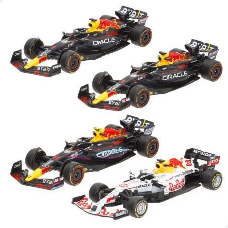 Blister 4 coches f1 red bull metal