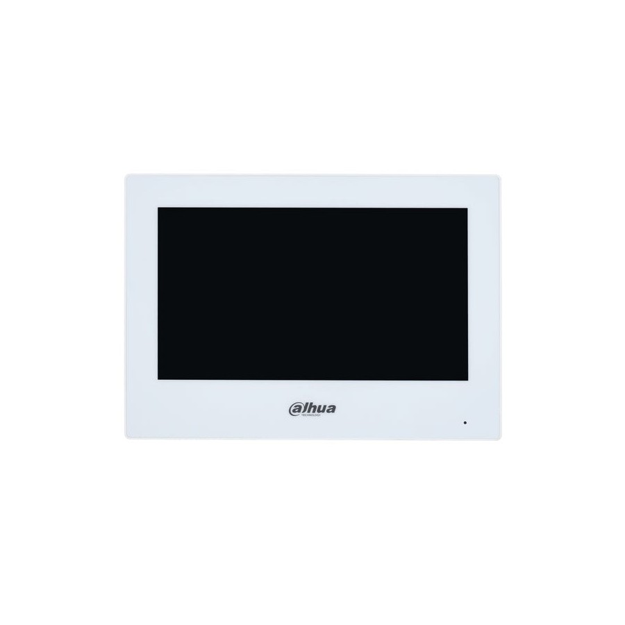 Dahua vth2622gw-w monitor interior 7" de superficie para videoportero ip wifi / 2-hilos 6e 1s alarma blanco