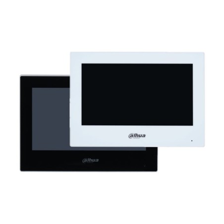 Dahua vth2622gw-w monitor interior 7" de superficie para videoportero ip wifi / 2-hilos 6e 1s alarma blanco