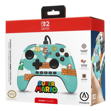 Powera advantage multicolor usb gamepad analógico/digital nintendo switch 2
