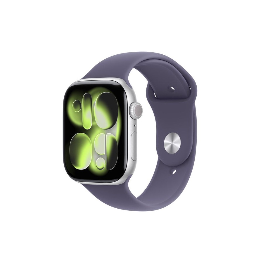 Apple watch s11 aluminium cellular 46mm silber (sportarmband nebelviolett) s m