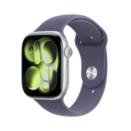 Apple watch s11 aluminium cellular 46mm silber (sportarmband nebelviolett) s m