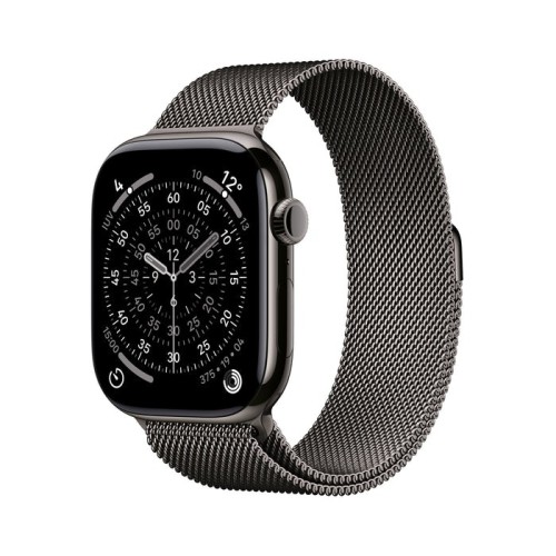 Apple watch s11 titan schiefer cellular 46mm (milanaise armband schiefer) s m