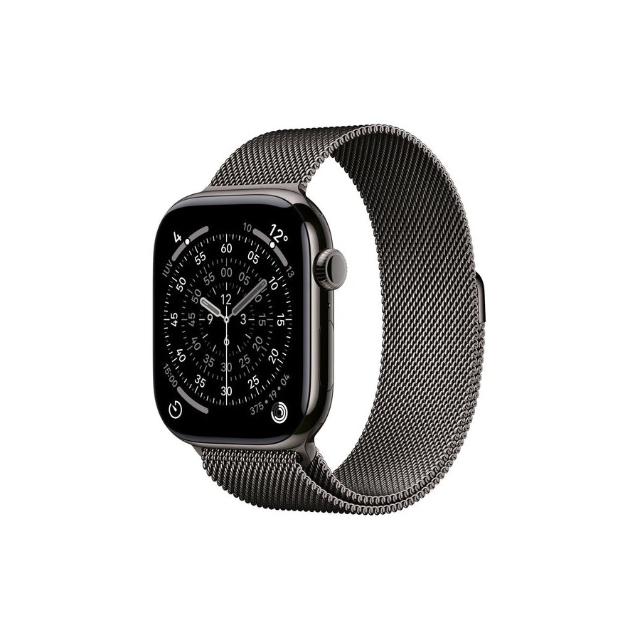 Apple watch s11 titan schiefer cellular 46mm (milanaise armband schiefer) s m