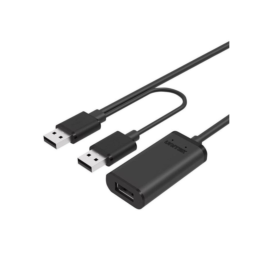 Unitek cable usb 2.0 active extension, 20m, y-279
