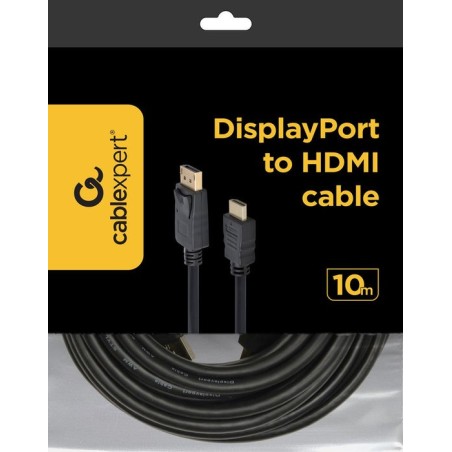 Gembird cable displayport a hdmi 10m negro