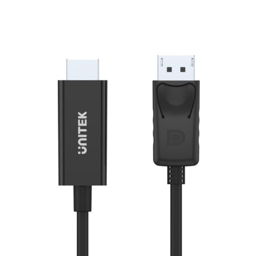 Unitek cable displayport - hdmi 1.80m negro y-5118ca