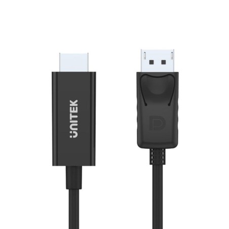 Unitek cable displayport - hdmi 1.80m negro y-5118ca