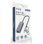 Inca adaptador iutp-01tx ethernet  usb und typ c anschluss