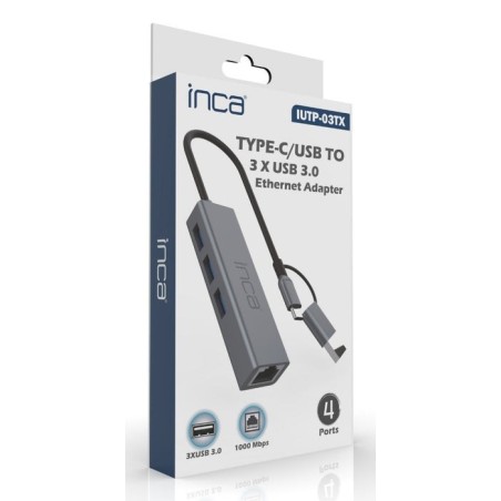 Inca adaptador iutp-03tx ethernet  usb und typ-c 1000mbit s