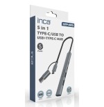 Inca adaptador iutp-06tx usb c a usb 3.0 2.0 + typ-c, 100w