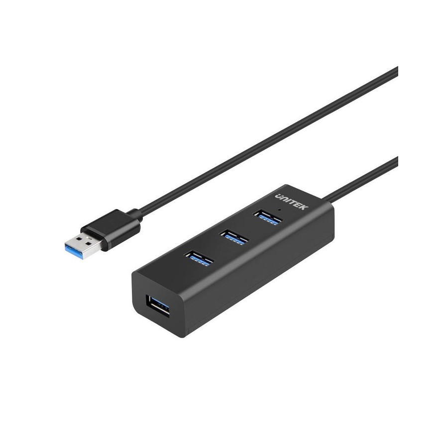 Unitek y-3089 hub 4x puertos usb 3.0. negro y-3089