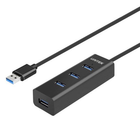 Unitek y-3089 hub 4x puertos usb 3.0. negro y-3089