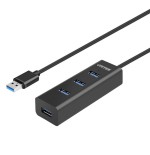 Unitek y-3089 hub 4x puertos usb 3.0. negro y-3089