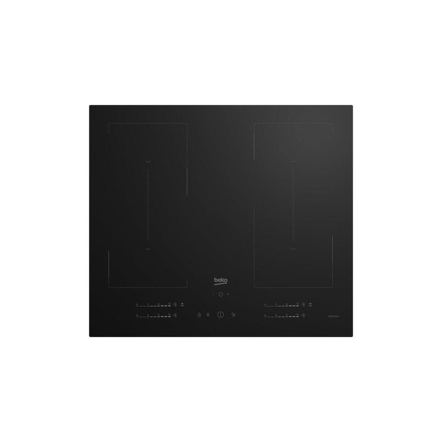 Beko hii64720quf2t hob, induction, width 59cm, 4 cooking zones, touch control, black