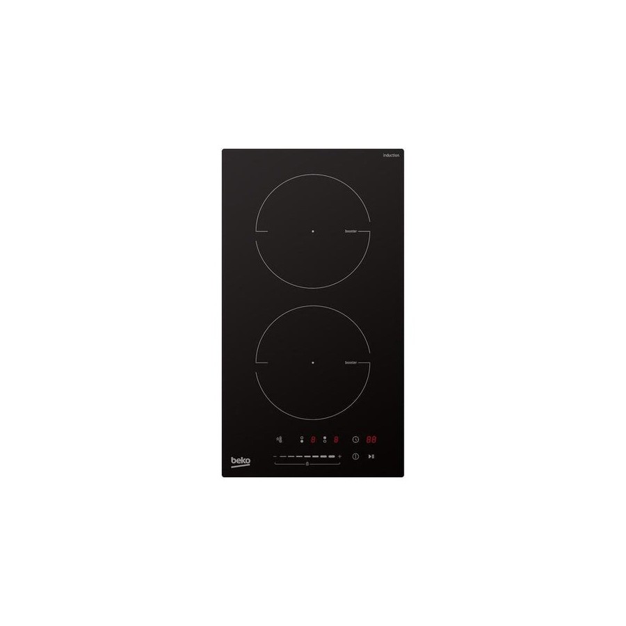 Beko hdi32400to hob, induction, width 28.8cm, 2 cooking zones, touch control, black