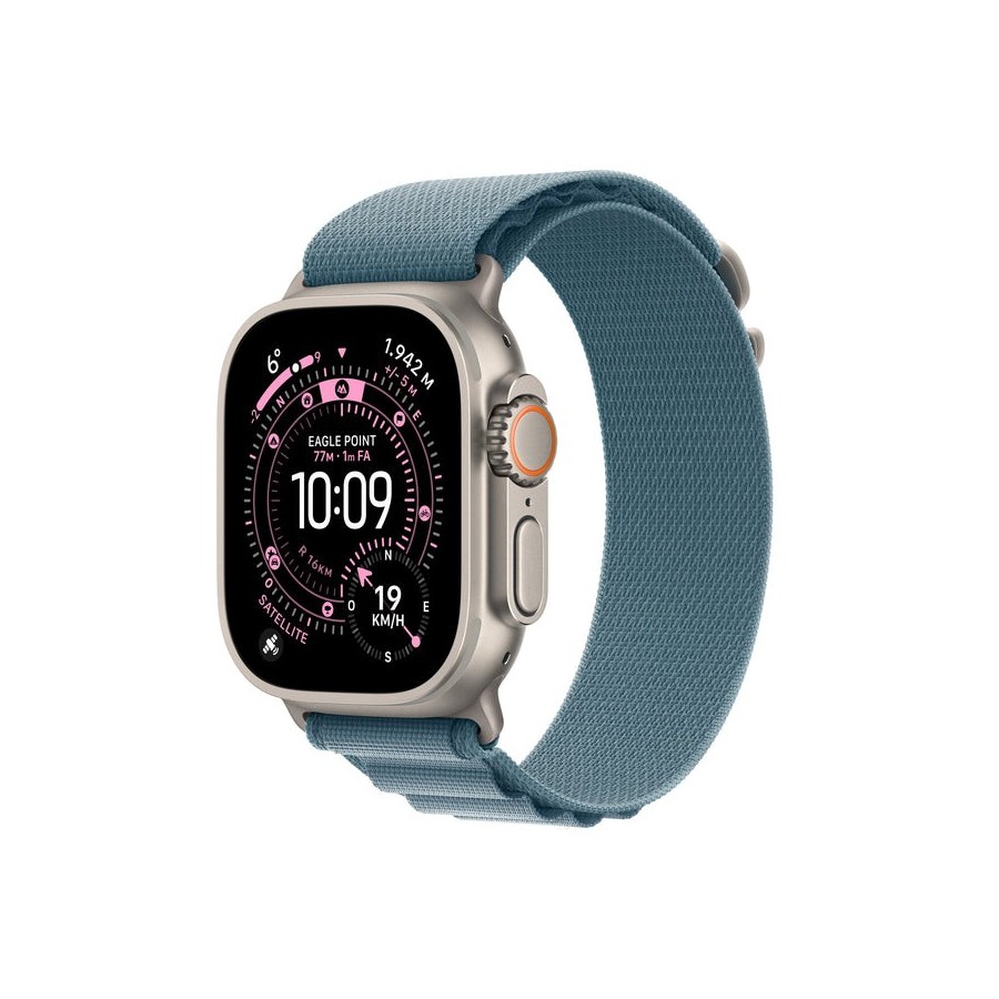 Watch ultra 3 gps + cellular 49mm koperta 49 mm z tytanu w kolorze naturalnym opaska alpine w kolorze jasnoazulm - rozmiar s