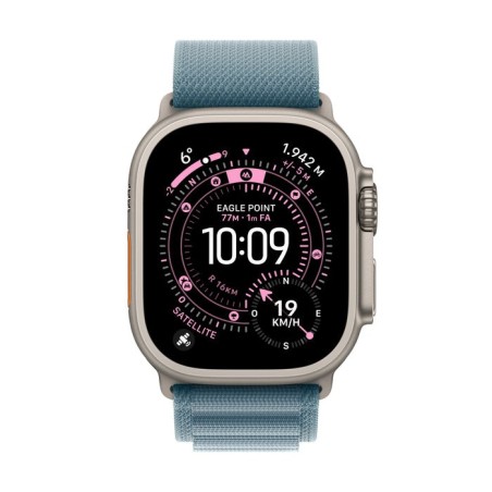 Watch ultra 3 gps + cellular 49mm koperta 49 mm z tytanu w kolorze naturalnym opaska alpine w kolorze jasnoazulm - rozmiar s