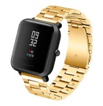 Correa universal metal eslabones 20mm para smartwatch xiaomi/amazfit/samsung/huawei/realme/ticwatch (dorado)