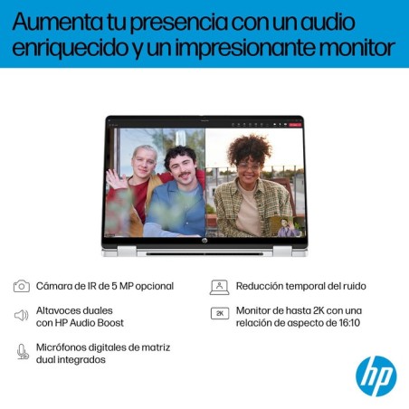 Portátil convertible hp omnibook 5 flip 14-fp0045ns intel core 7-150u 16gb 1tb ssd 14' táctil win11