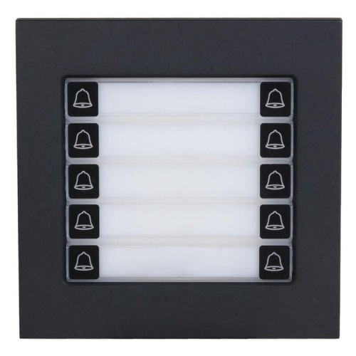 Dahua vto4202fb-mdb10 estación exterior modular para videoportero ip con 10 botones para series vto4202f-x. color negro