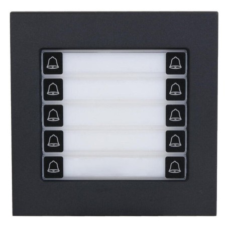 Dahua vto4202fb-mdb10 estación exterior modular para videoportero ip con 10 botones para series vto4202f-x. color negro