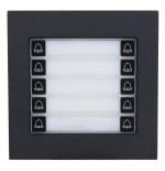 Dahua vto4202fb-mdb10 estación exterior modular para videoportero ip con 10 botones para series vto4202f-x. color negro