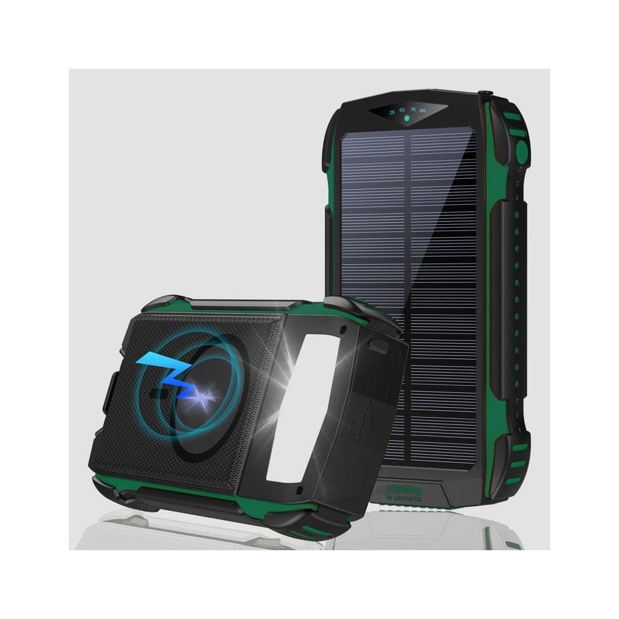 Powerbank solarny 20000mah titanpack rugged ultimag zielony