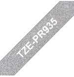 Brother tze-pr935 cinta para impresora de etiquetas blanco sobre plata