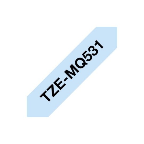 Brother tze-mq531 cinta para impresora de etiquetas negro sobre azul