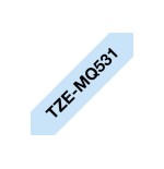 Brother tze-mq531 cinta para impresora de etiquetas negro sobre azul