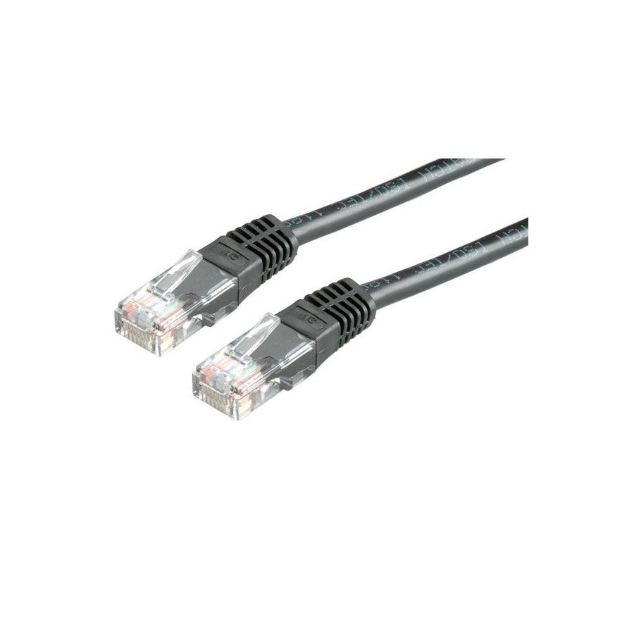 Roline cable de red kat.5e class d utp schwarz 5m