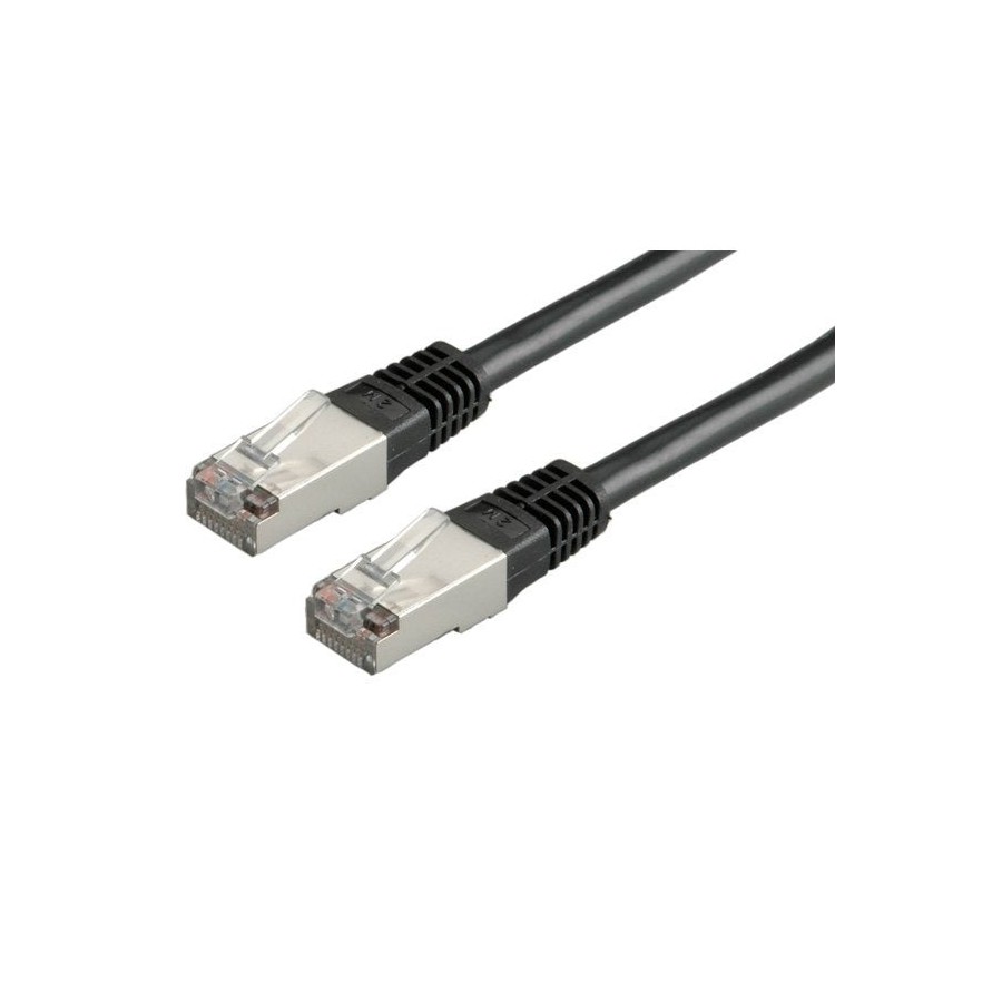 Roline cable de red kat.5e class d s ftp schwarz 5m