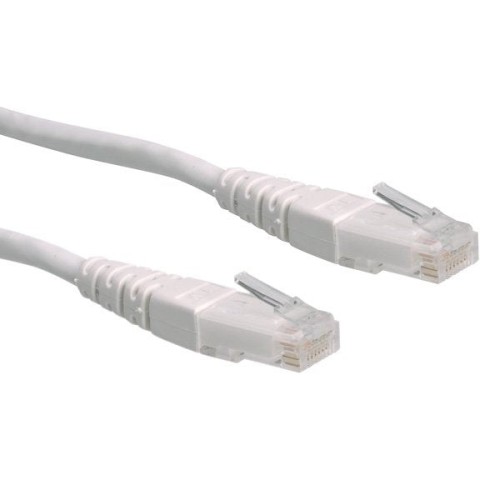 Roline cable de red kat.6 class e utp weiss 5m