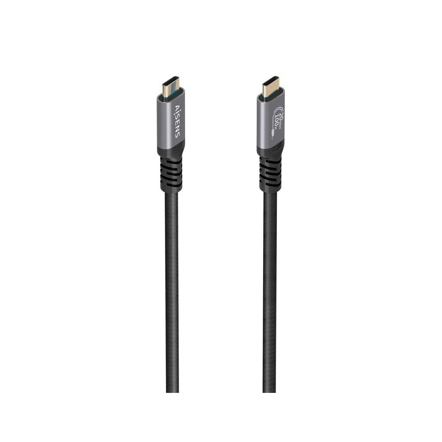 Cable usb 3.2 tipo-c aisens a107-0988 usb tipo-c macho usb tipo-c macho hasta 100w 20gbps 3m negro