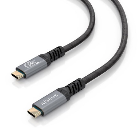 Cable usb 3.2 tipo-c aisens a107-0988 usb tipo-c macho usb tipo-c macho hasta 100w 20gbps 3m negro